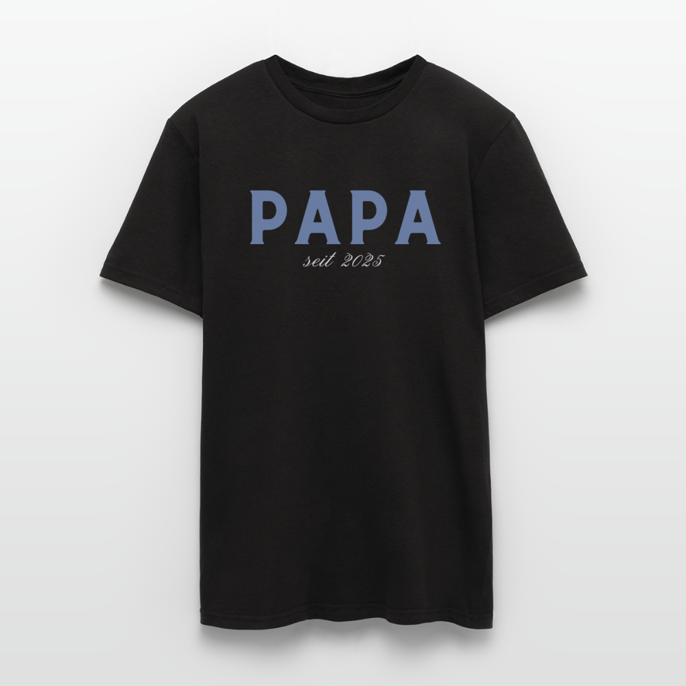 Männer T-Shirt "Papa seit 2025" - Schwarz