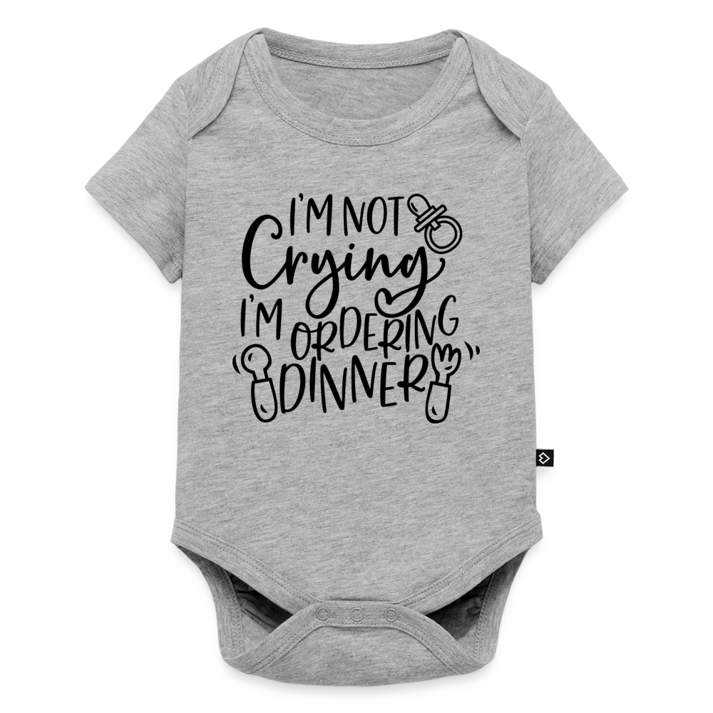 Baby Body "i'm not crying i'm ordering dinner" - Grau meliert