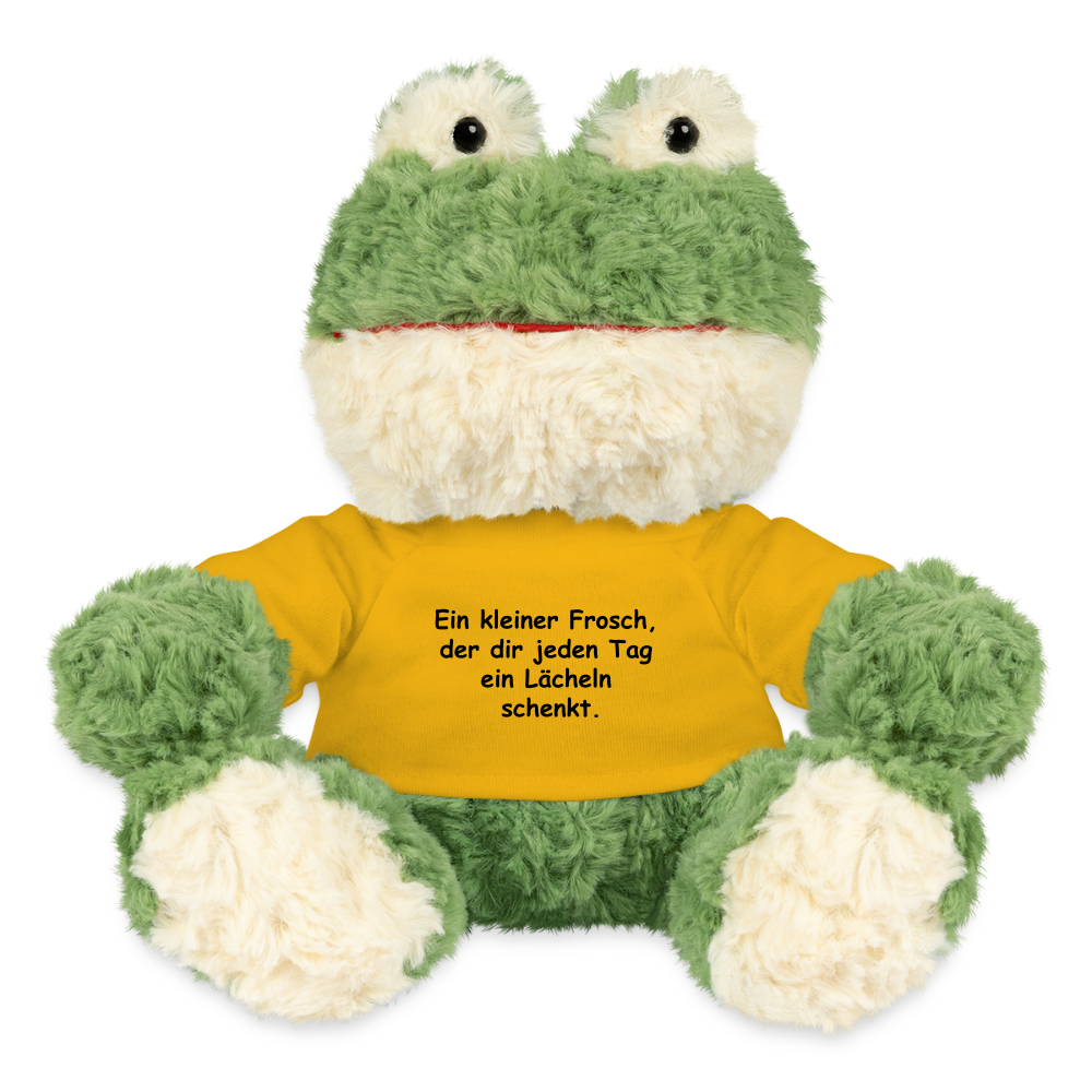 Frosch Stofftier "Ein kleiner Frosch..." - Sonnengelb