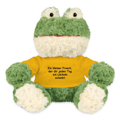 Frosch Stofftier "Ein kleiner Frosch..." - Sonnengelb