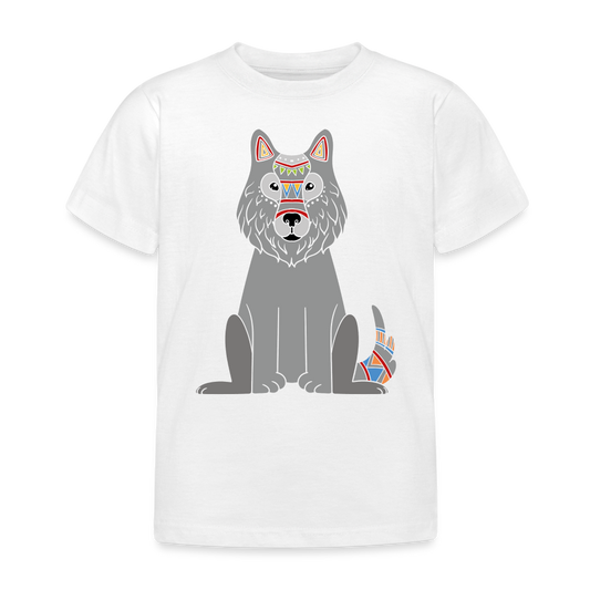 Kinder T-Shirt "Toller Wolf" - Weiß