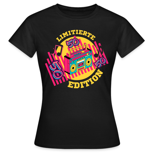 Frauen T-Shirt "Limitierte Edition 50 Jahre" - Schwarz