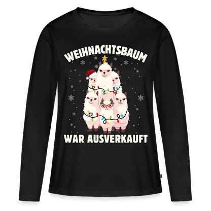Bio-Langarmshirt "Weihnachtsbaum war ausverkauft" - Schwarz