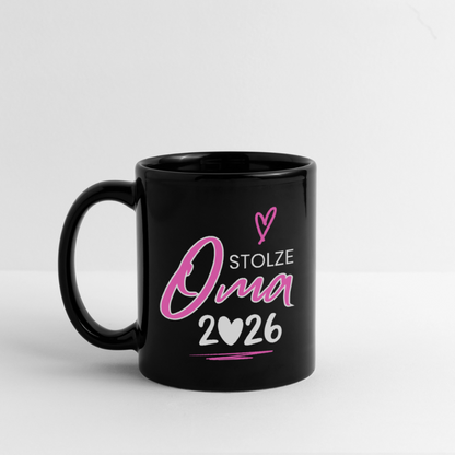 Tasse "Stolze Oma 2026" - Schwarz
