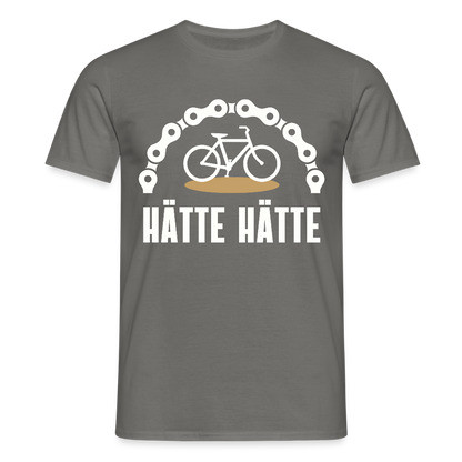 Männer T-Shirt "Hätte Hätte Fahrradkette" - Graphit