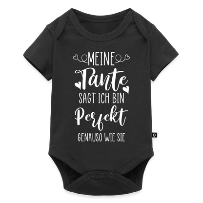 Baby Body "Meine Tante sagt ich bin perfekt - genauso wie sie" - Schwarz