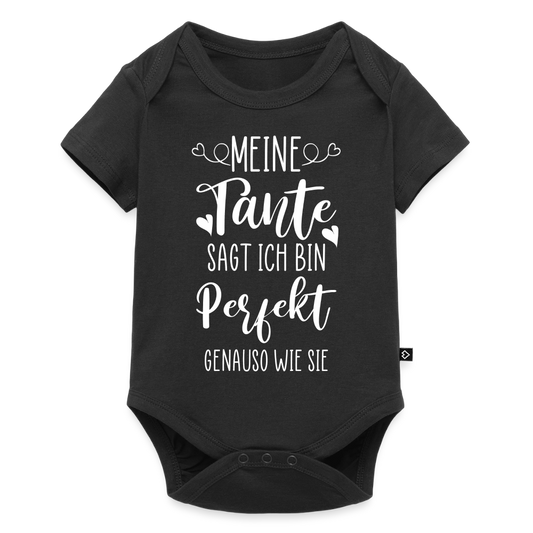 Baby Body "Meine Tante sagt ich bin perfekt - genauso wie sie" - Schwarz