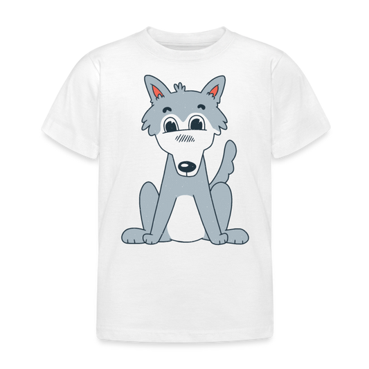 Kinder T-Shirt "Süßer Wolf" - Weiß