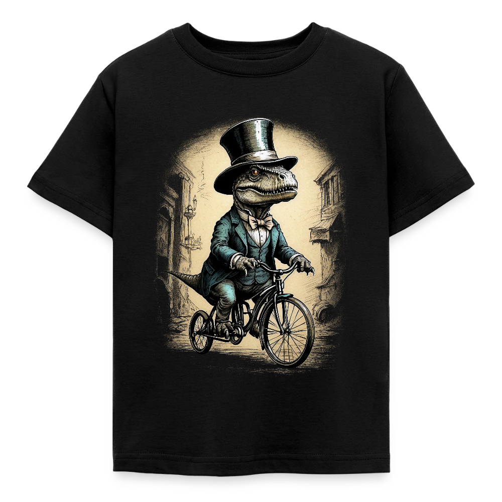 Kinder T-Shirt "Dinosaurier im Vintage Style" - Schwarz