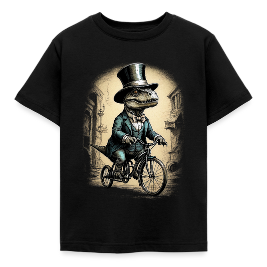 Kinder T-Shirt "Dinosaurier im Vintage Style" - Schwarz