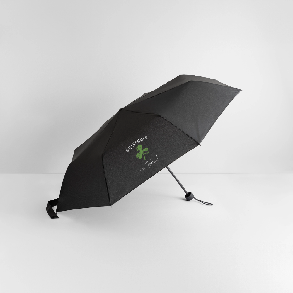Kleiner Regenschirm "Willkommen im Team" - Schwarz