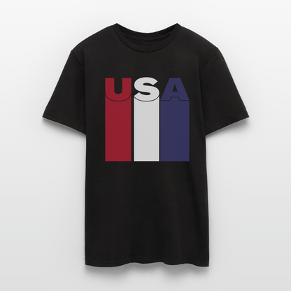 Männer T-Shirt "Modischer USA Schriftzug" - Schwarz
