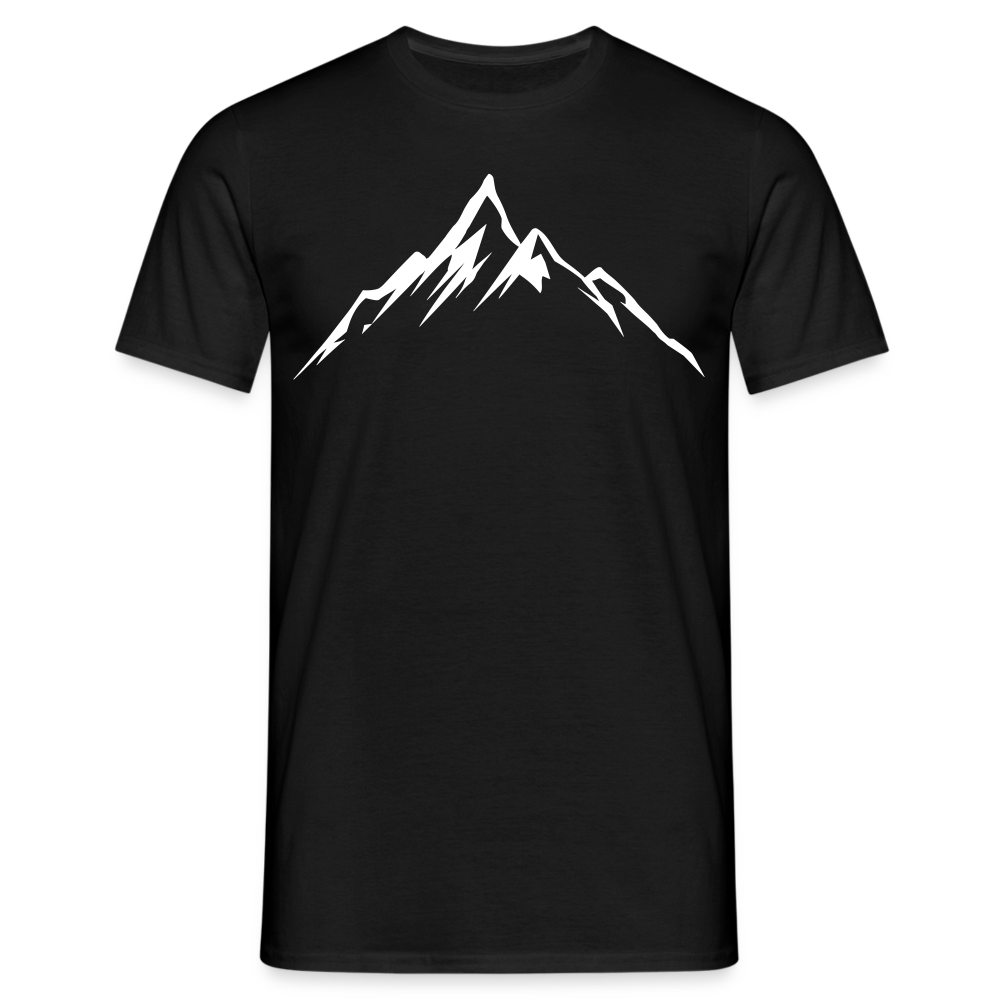 Männer T-Shirt "Einfache Berge" - Schwarz