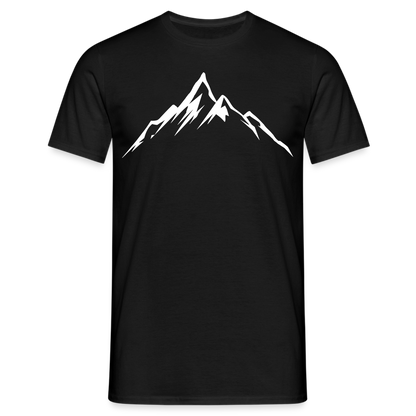 Männer T-Shirt "Einfache Berge" - Schwarz