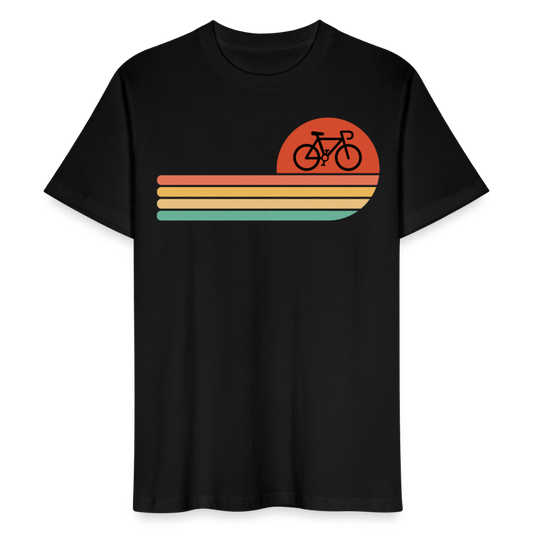 Unisex Bio-T-Shirt "Retro Motiv Fahrrad" - Schwarz