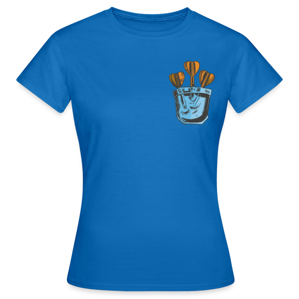 Frauen T-Shirt "Dartpfeile in Brusttaschen-Optik" - Royalblau