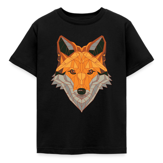 Kinder T-Shirt "Fuchskopf" - Schwarz