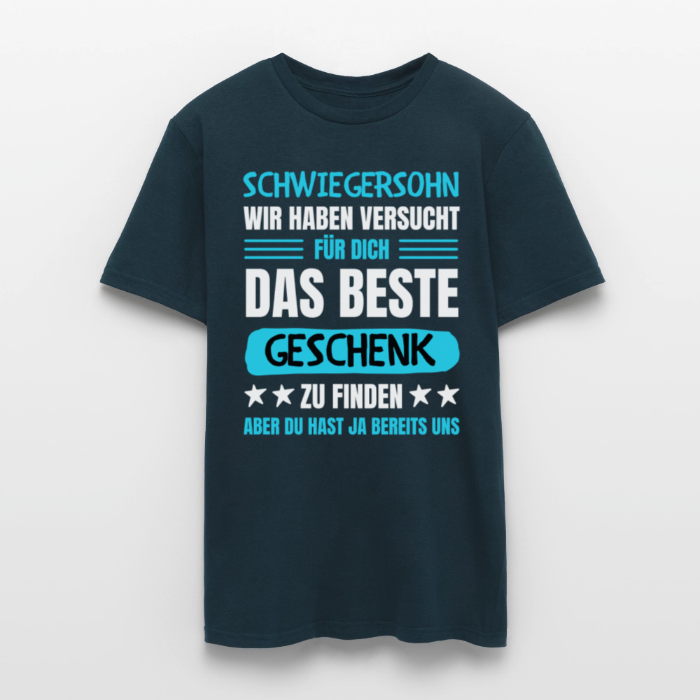 Männer T-Shirt "Schwiegersohn, wir haben versucht für dich das beste Geschenk zu finden" - Navy