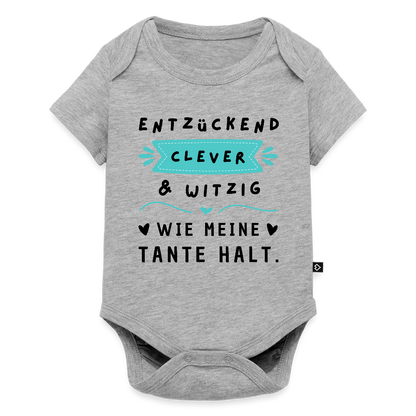 Baby Body "Entzückend, clever und witzig. Wie meine Tante halt" - Grau meliert