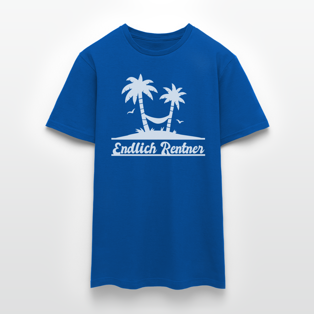 T-Shirt "Endlich Rentner" - Royalblau