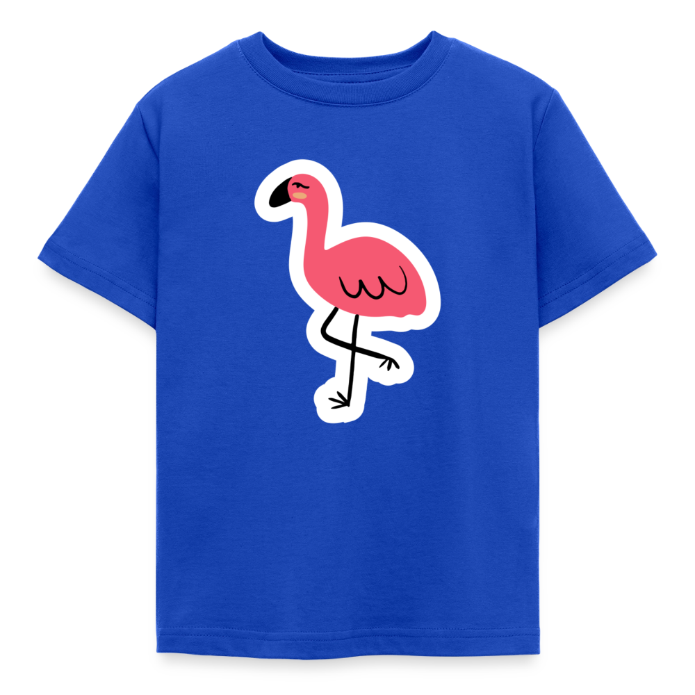 Kinder T-Shirt "Kleiner Flamingo" - Royalblau