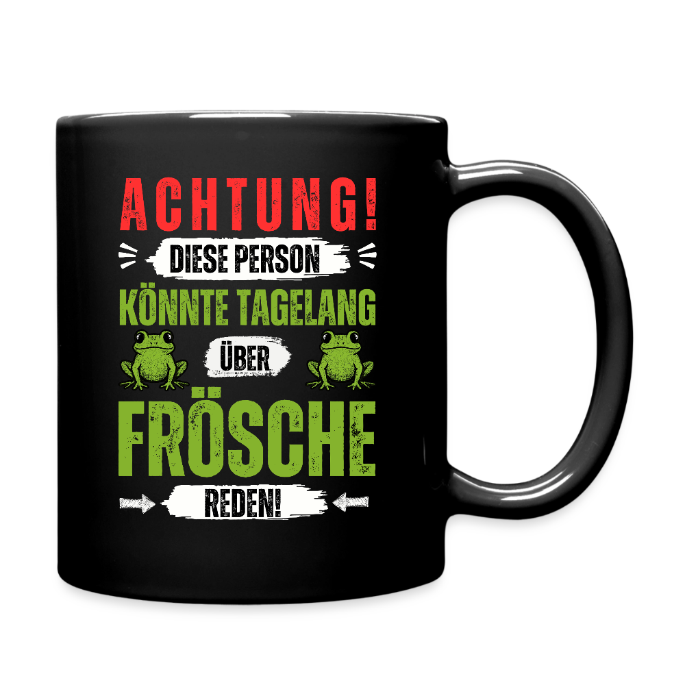 Tasse "Diese Person könnte tagelang über Frösche reden" - Schwarz