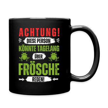 Tasse "Diese Person könnte tagelang über Frösche reden" - Schwarz