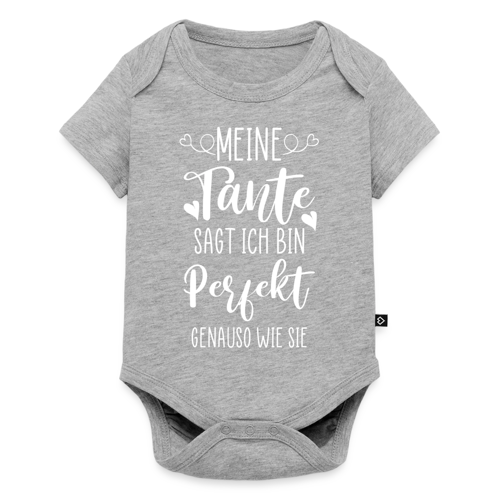 Baby Body "Meine Tante sagt ich bin perfekt - genauso wie sie" - Grau meliert