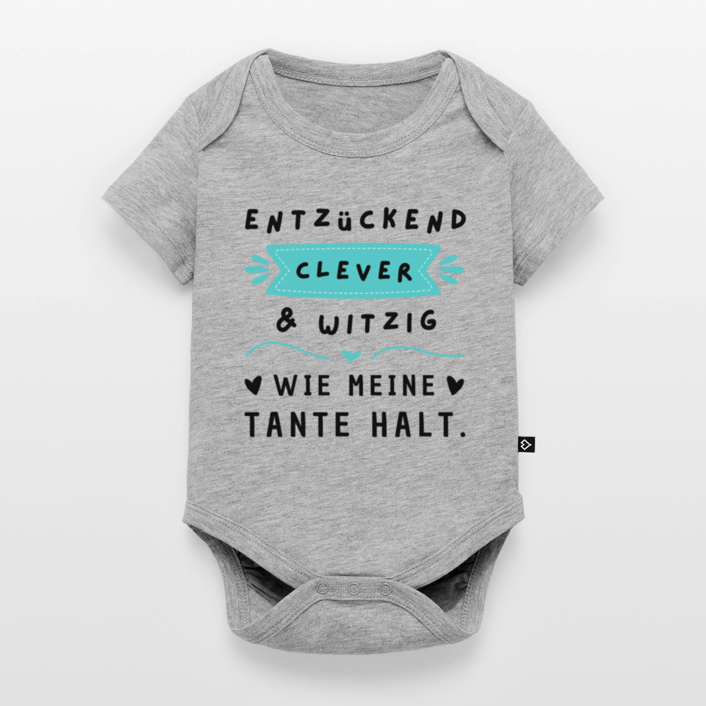 Baby Body "Entzückend, clever und witzig. Wie meine Tante halt" - Grau meliert