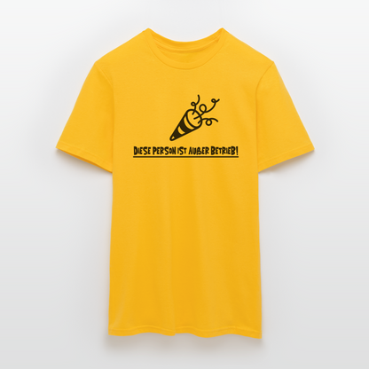 Männer T-Shirt "Diese Person ist außer Betrieb" - Gelb
