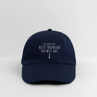 Baseballkappe "So sieht die beste Trainerin der Welt aus" - Blau/Blau