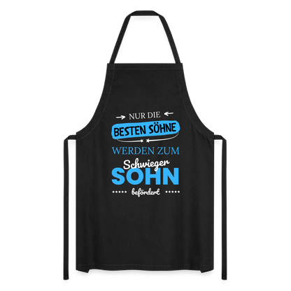 Kochschürze "Nur die besten Söhne werden zum Schwiegersohn befördert" - Schwarz
