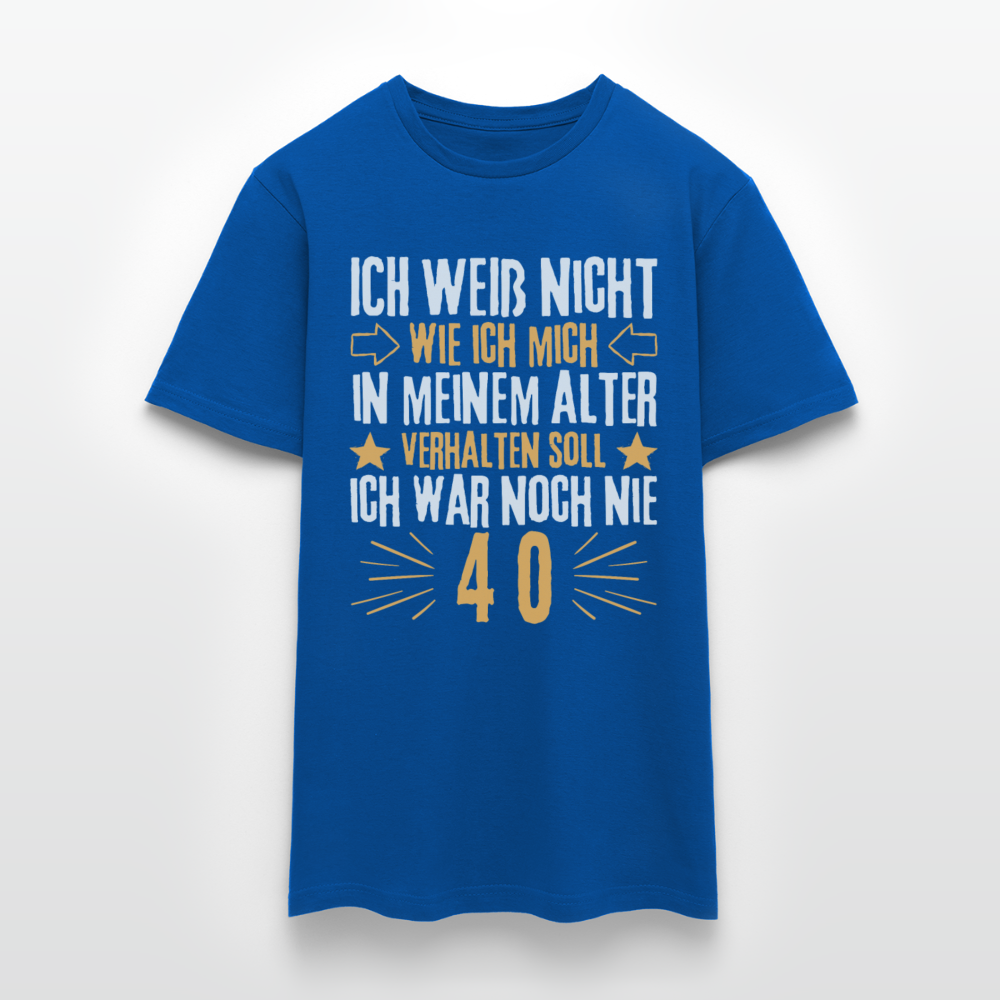 Männer T-Shirt "Ich war noch nie 40" - Royalblau