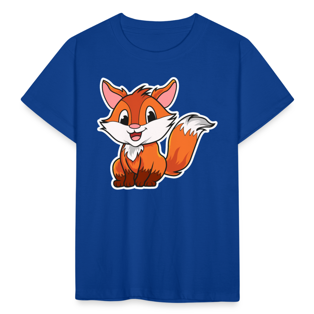 Kinder T-Shirt "Niedlicher Fuchs" - Royalblau