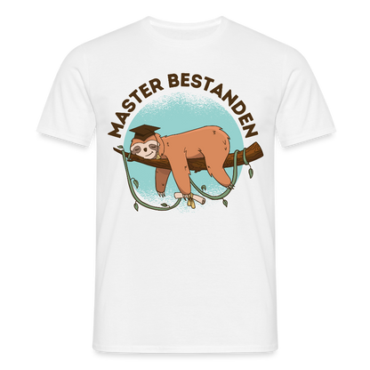 Männer T-Shirt "Master bestanden" - Weiß