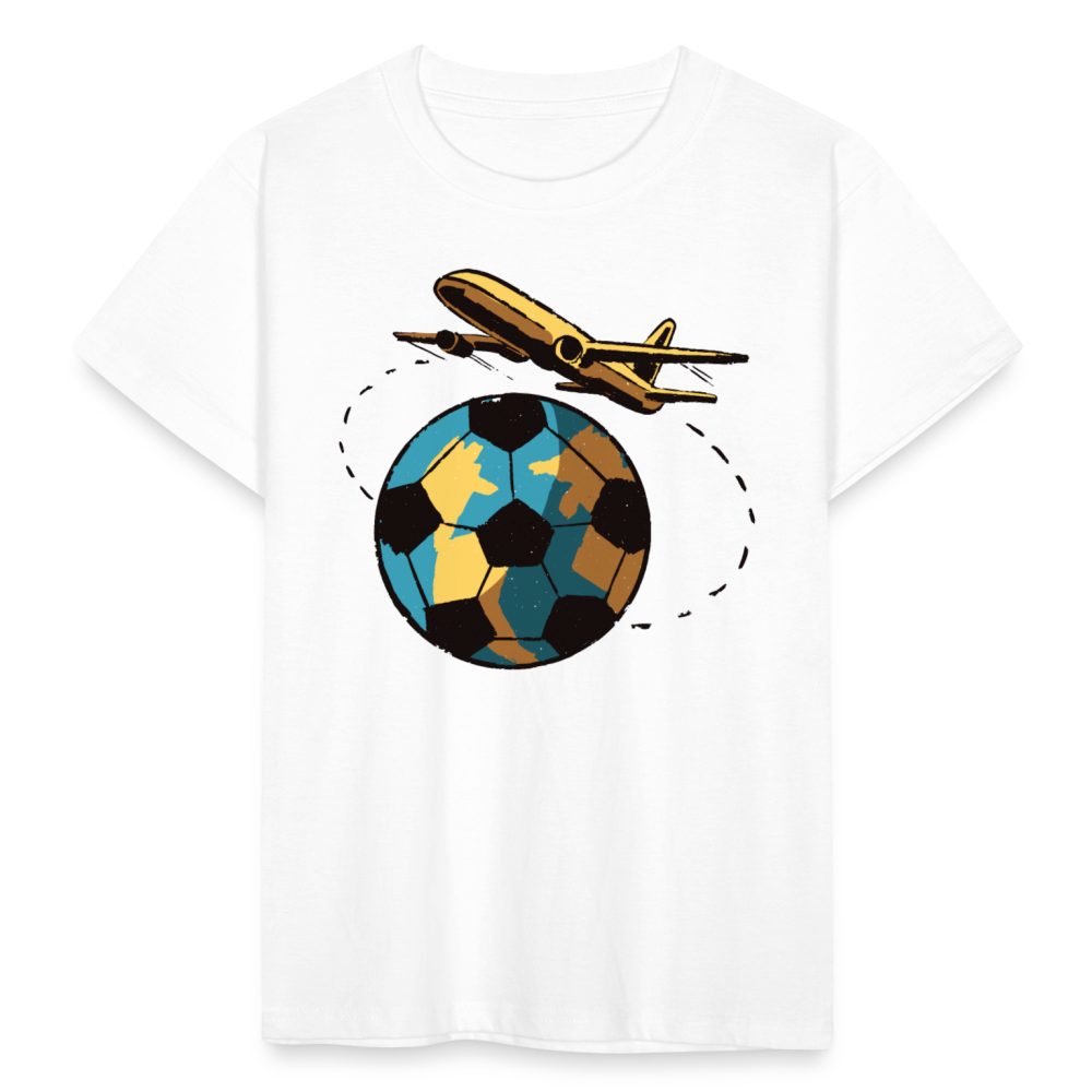 Kinder T-Shirt "Fußball ist die Welt" - Weiß