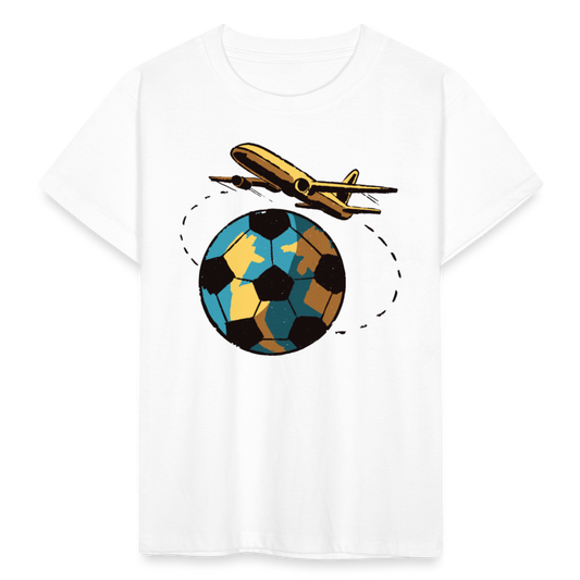 Kinder T-Shirt "Fußball ist die Welt" - Weiß