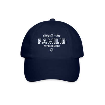 Baseballkappe "Offiziell in der Familie aufgenommen" - Blau/Blau