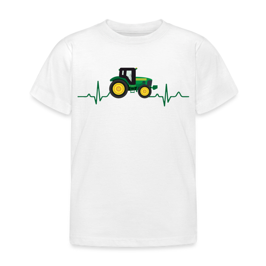 Kinder T-Shirt "Traktor Herzschlag" - Weiß