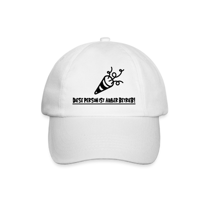 Baseballkappe "Diese Person ist außer Betrieb" - Weiß/Weiß