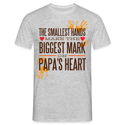 Männer T-Shirt "The smallest hands make..." - Grau meliert