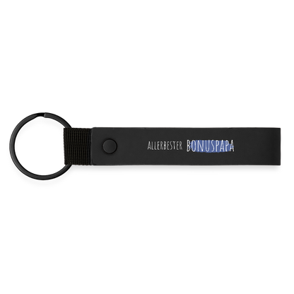 Schlüsselanhänger "Allerbester Bonuspapa" - Schwarz