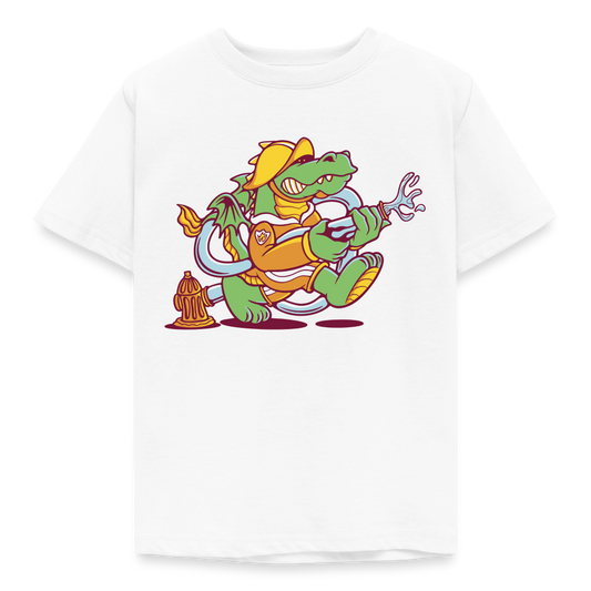 Kinder T-Shirt "Feuerwehr Drachen" - Weiß