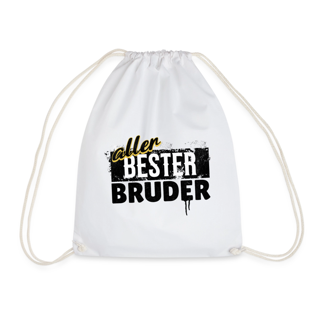 Turnbeutel "Allerbester Bruder" - Weiß