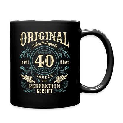 Tasse "Lebende Legende seit 40 Jahren" - Schwarz