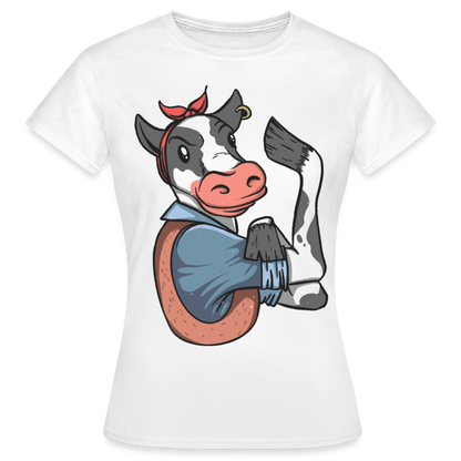 Frauen T-Shirt "Starke Kuh" - Weiß