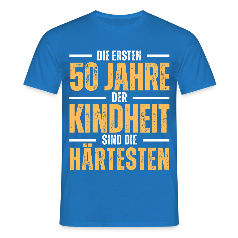 Männer T-Shirt "Die ersten 50 Jahre" - Royalblau