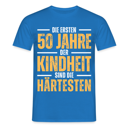 Männer T-Shirt "Die ersten 50 Jahre" - Royalblau