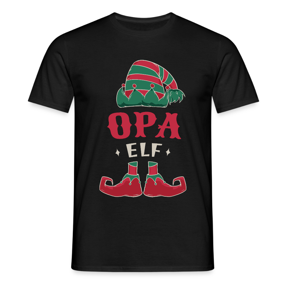Männer T-Shirt "Opa Elf" - Schwarz