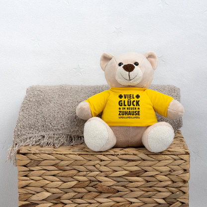 Teddy "Viel Glück im neuen Zuhause" - Sonnengelb